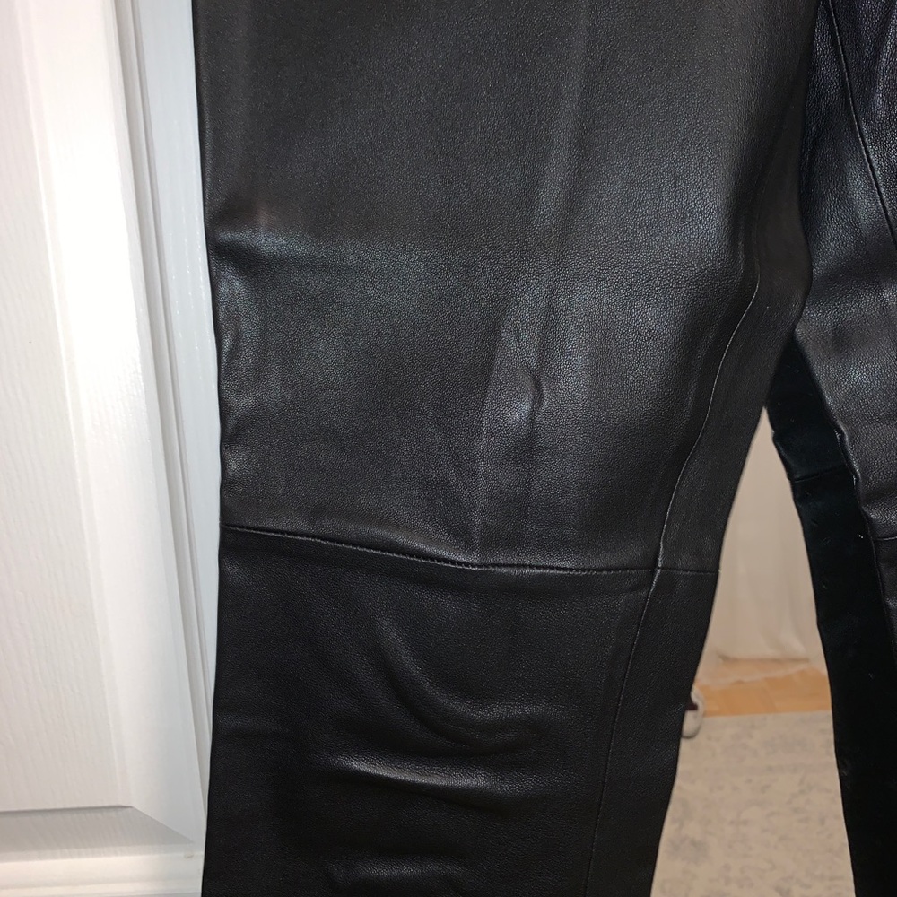 Theory Black Leather Pants size 4 - Picture 3 of 5